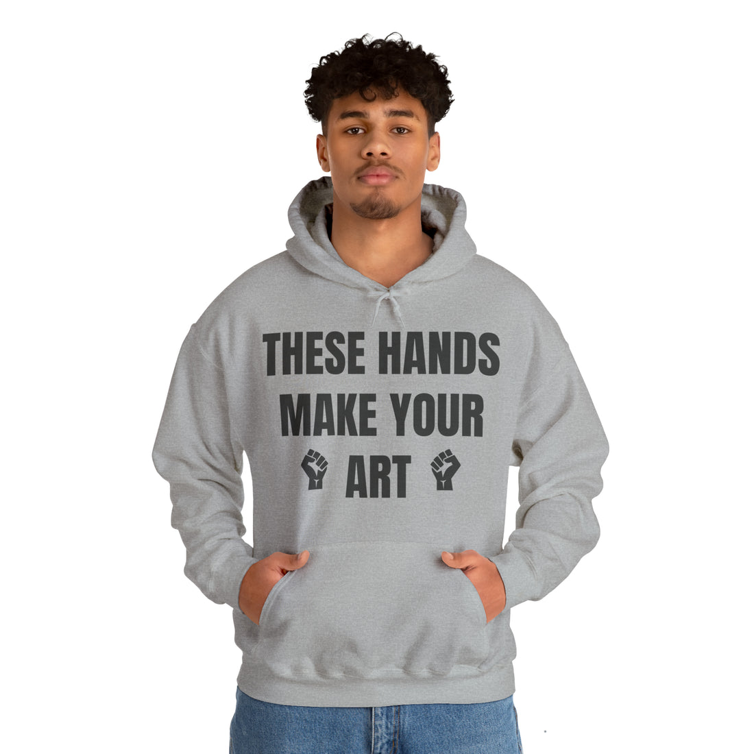 These Hands Artist Hoodie, Unisex Heavy Hooded Sweatshirt