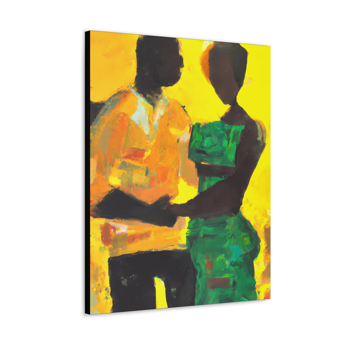 Lady in Green, Black Love Series | CANVAS Gallery Wrap