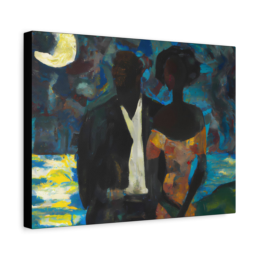 Moonlight Couple, Over the Sofa | Large CANVAS Wall Art
