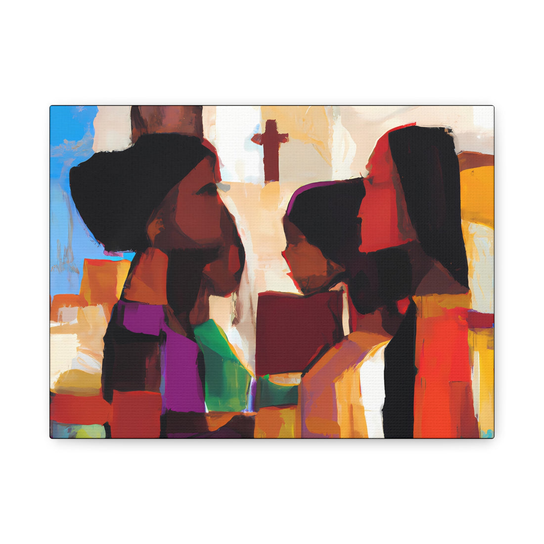 Stained Glass 2, Over the Sofa | Horizontal CANVAS Art