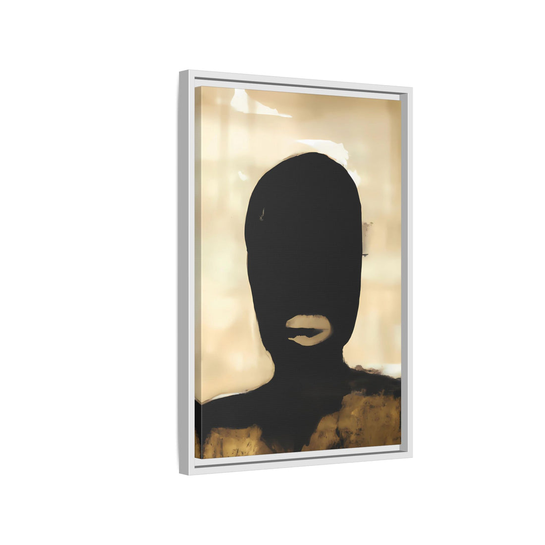 Study in Black 2, Fluid Series | Framed Canvas Wall Art