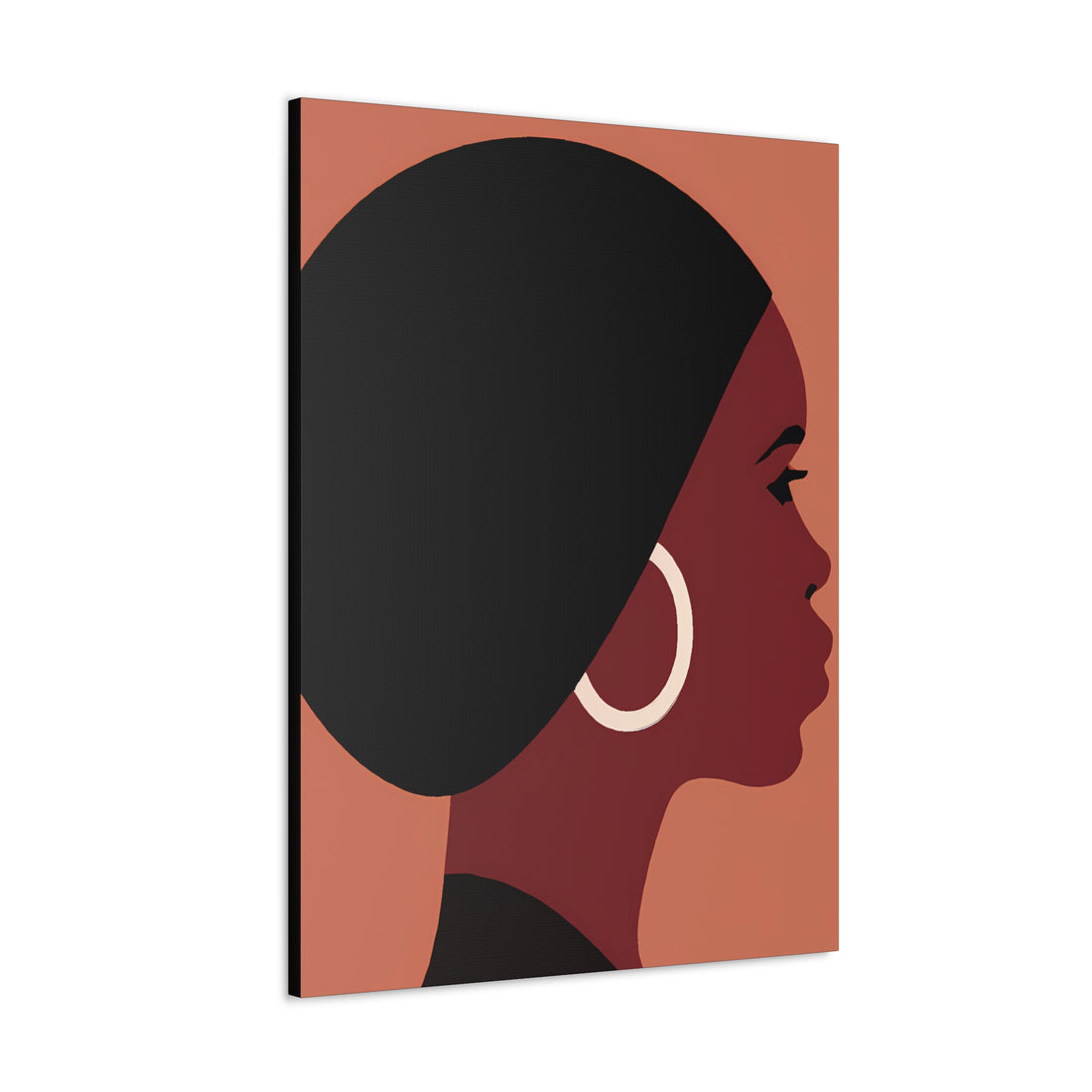 The Mushroom, Black Hair Art Series | Canvas Wall Art