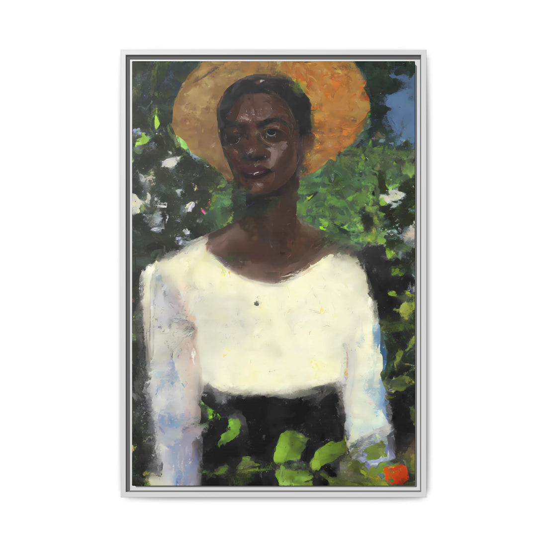 Lady 2, Cottage Series | Framed Canvas Art