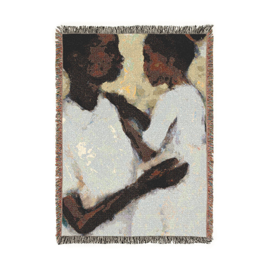 Ivory Mother, Artist Tapestry | Woven Blanket