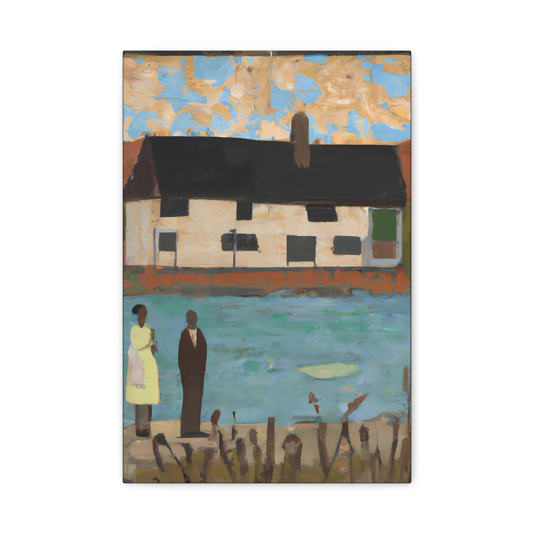 Lake House Folk Art Series, CANVAS wall art