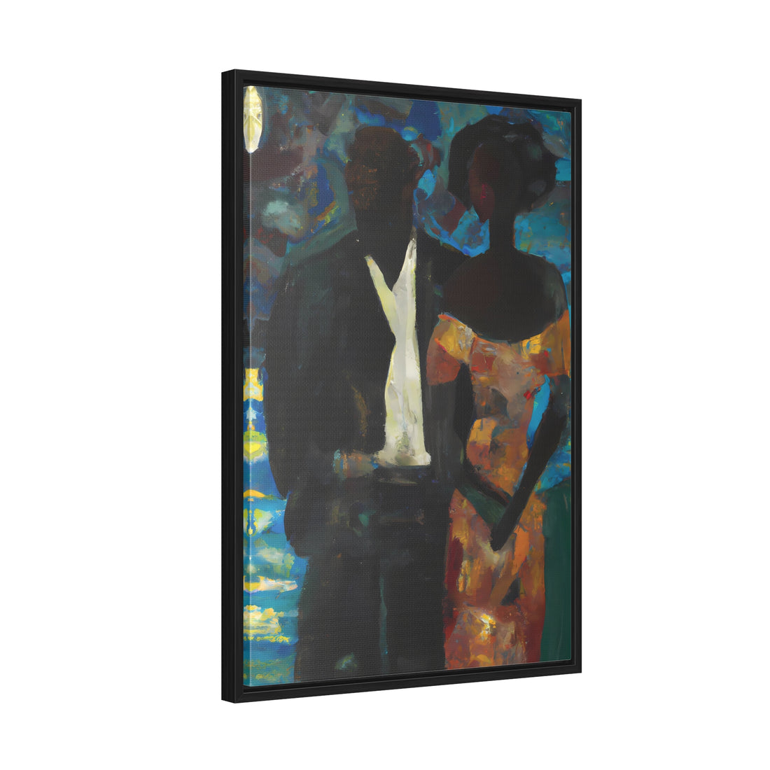 Moonlight, Couple Series | FRAMED Canvas Art
