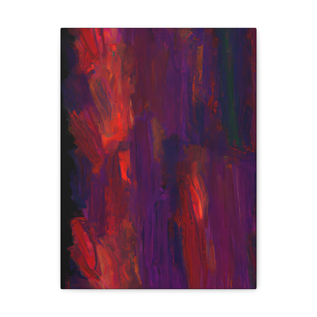 Red Flames, Abstract Series CANVAS Wall Art