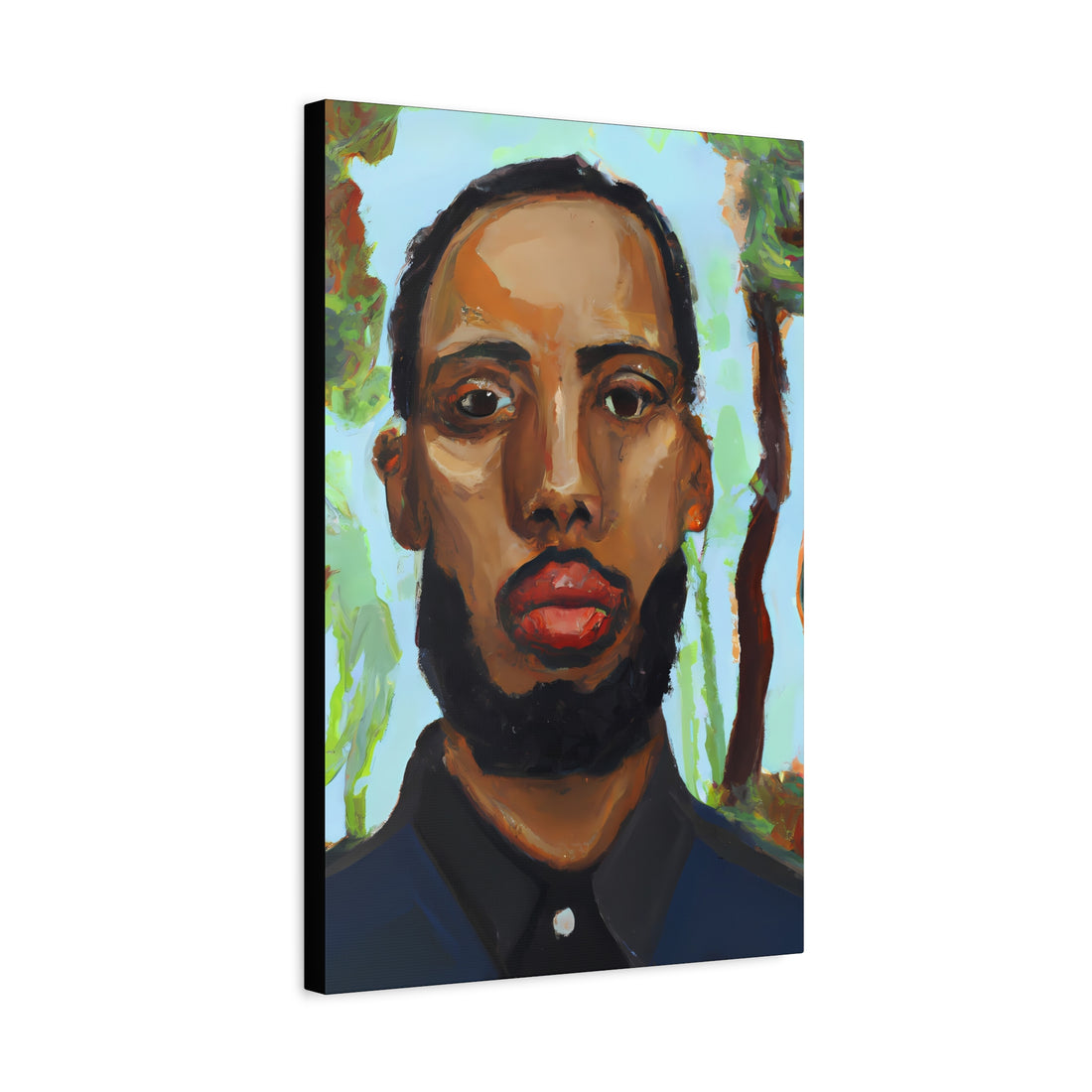 Man in Navy, Black Men Series CANVAS Wall Art