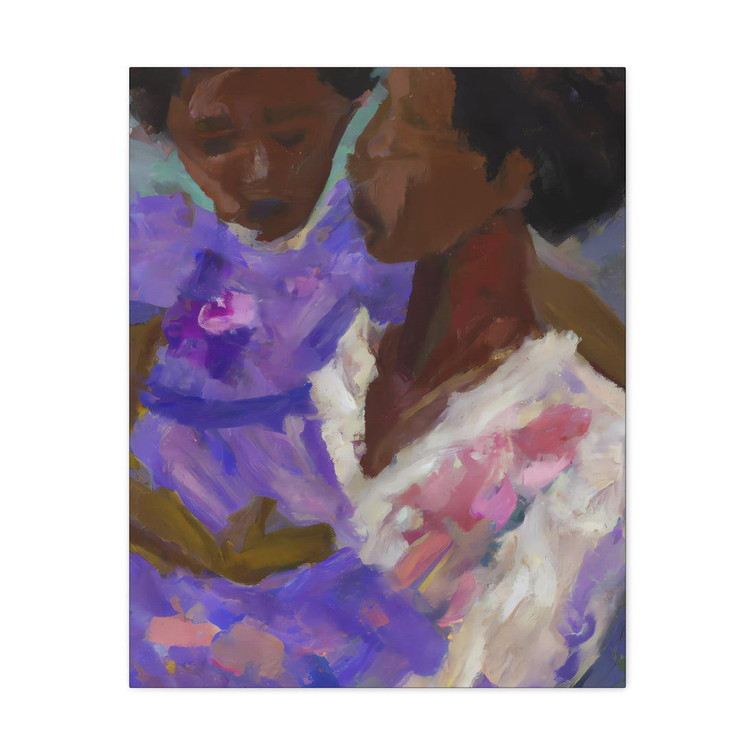 Lavender Mother, Canvas Wall Art Daughter Series