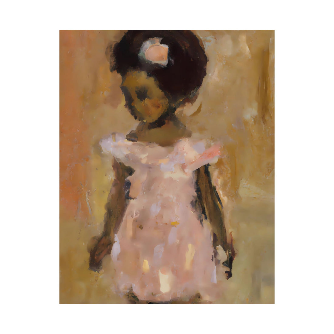 Girl in Peach, Daughter Series | Poster Print