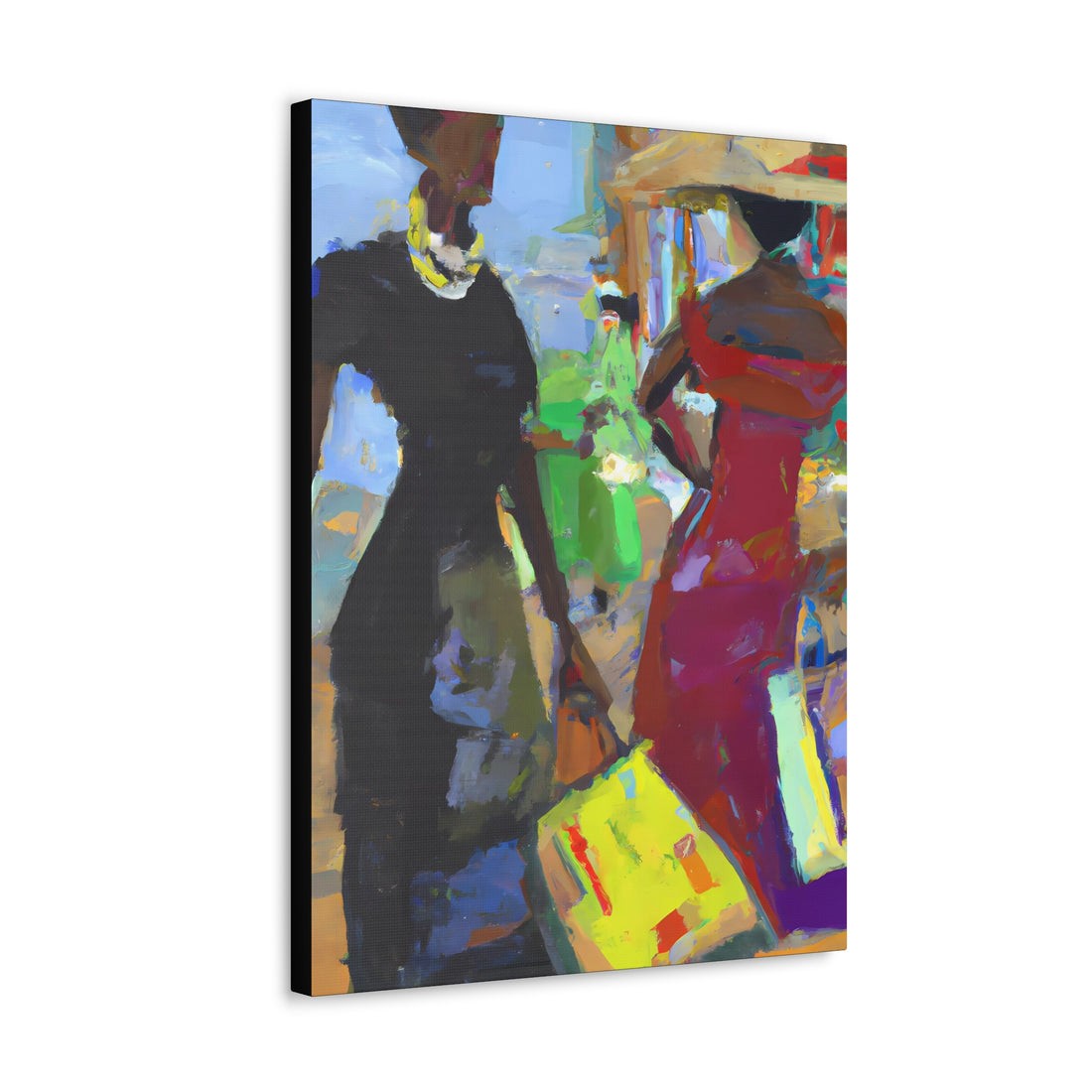 Lady in Red, Shopping Lifestyle Series | Canvas Wall Art