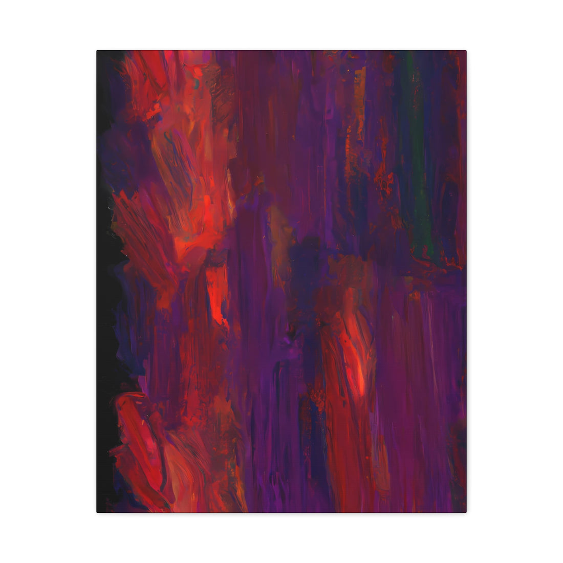 Red Flames, Abstract Series CANVAS Wall Art