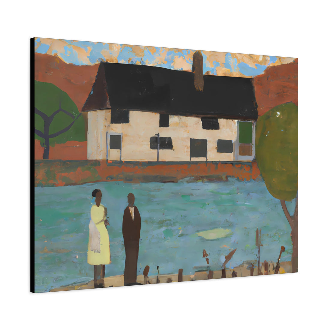 Lake House, Over the Sofa | Horizontal CANVAS Art