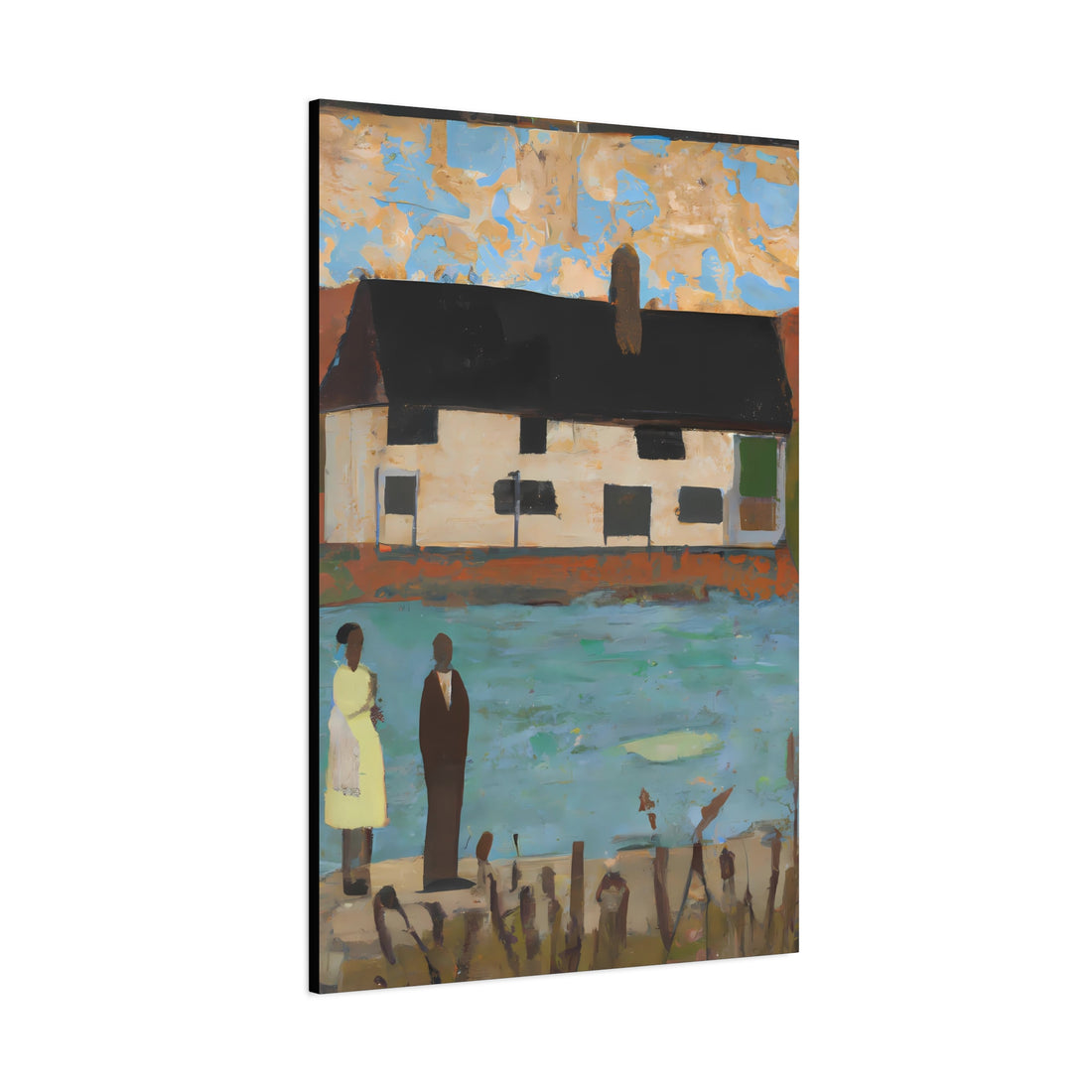 Lake House Folk Art Series, CANVAS wall art