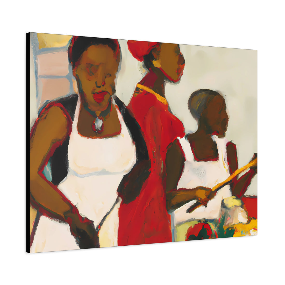 Lady in White, Over the Sofa | Horizontal CANVAS Art