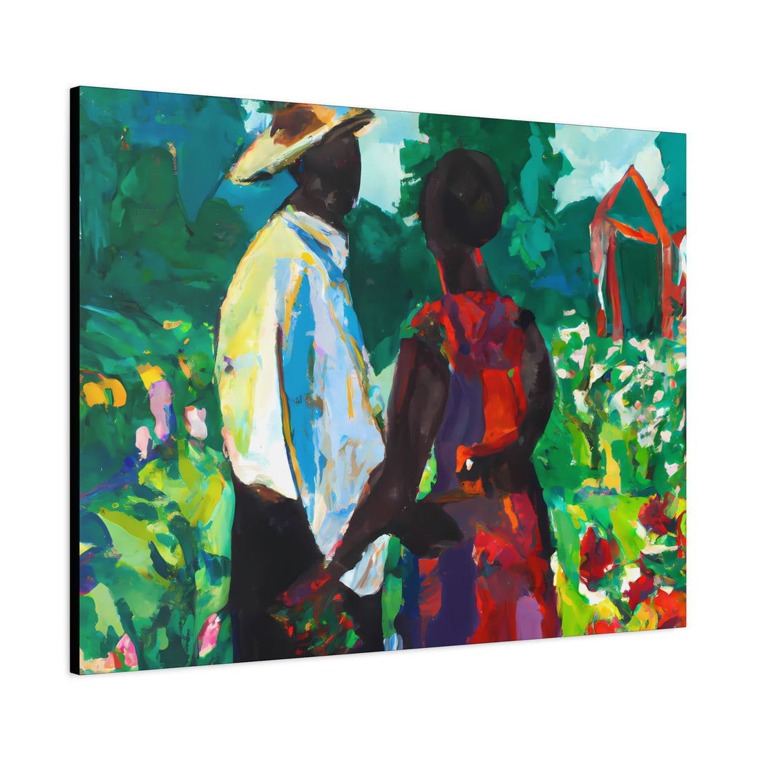 Red Flowers, Over the Sofa | Large CANVAS Wall Art