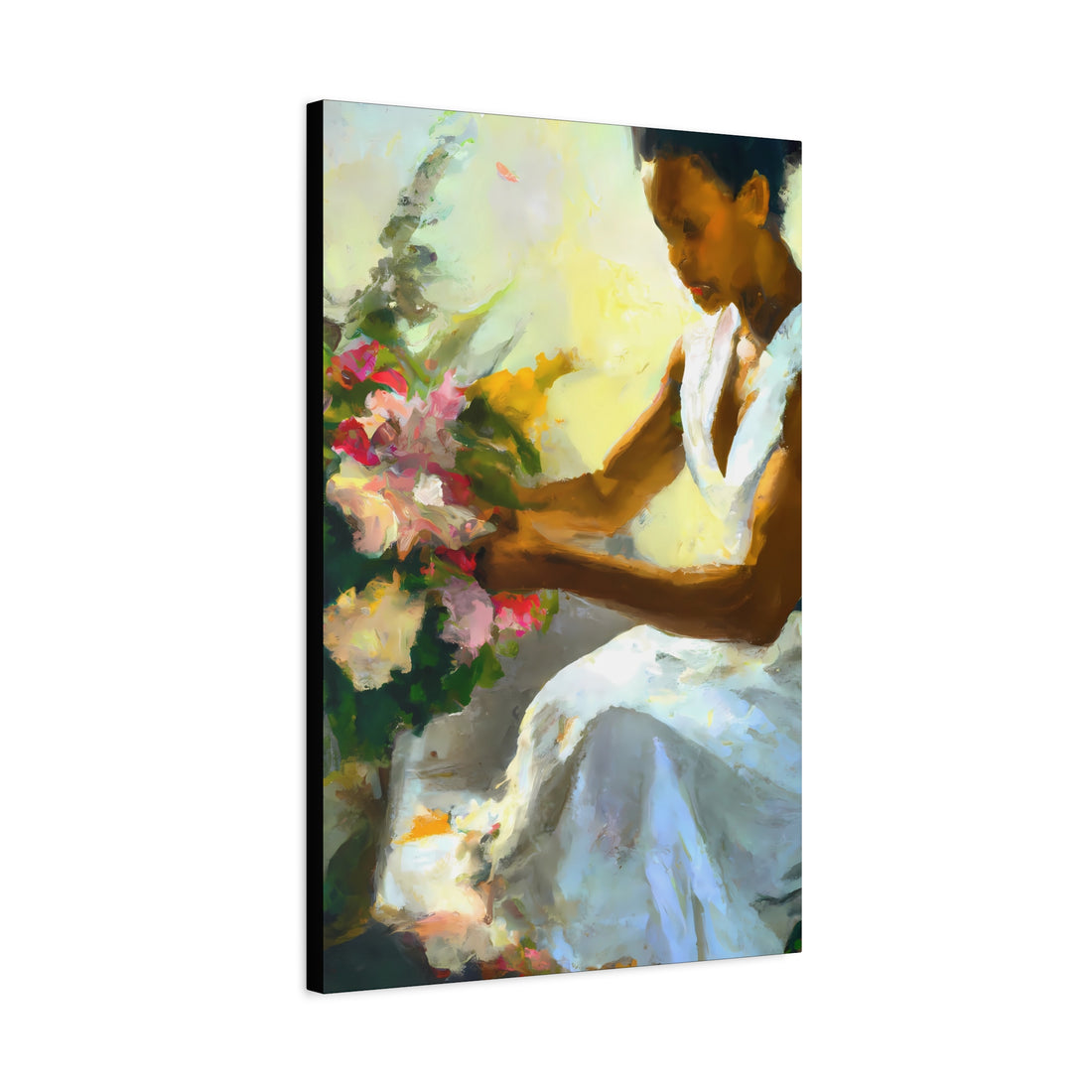 Cream Lady, Flower Series | Canvas Wall Art