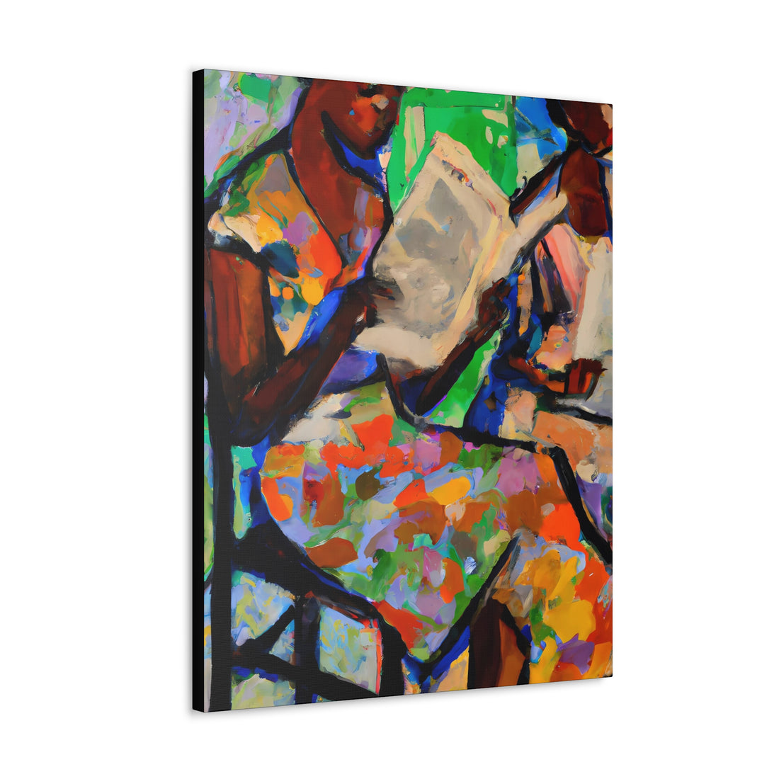 Lady in Abstract Reading Series, CANVAS Wall Art