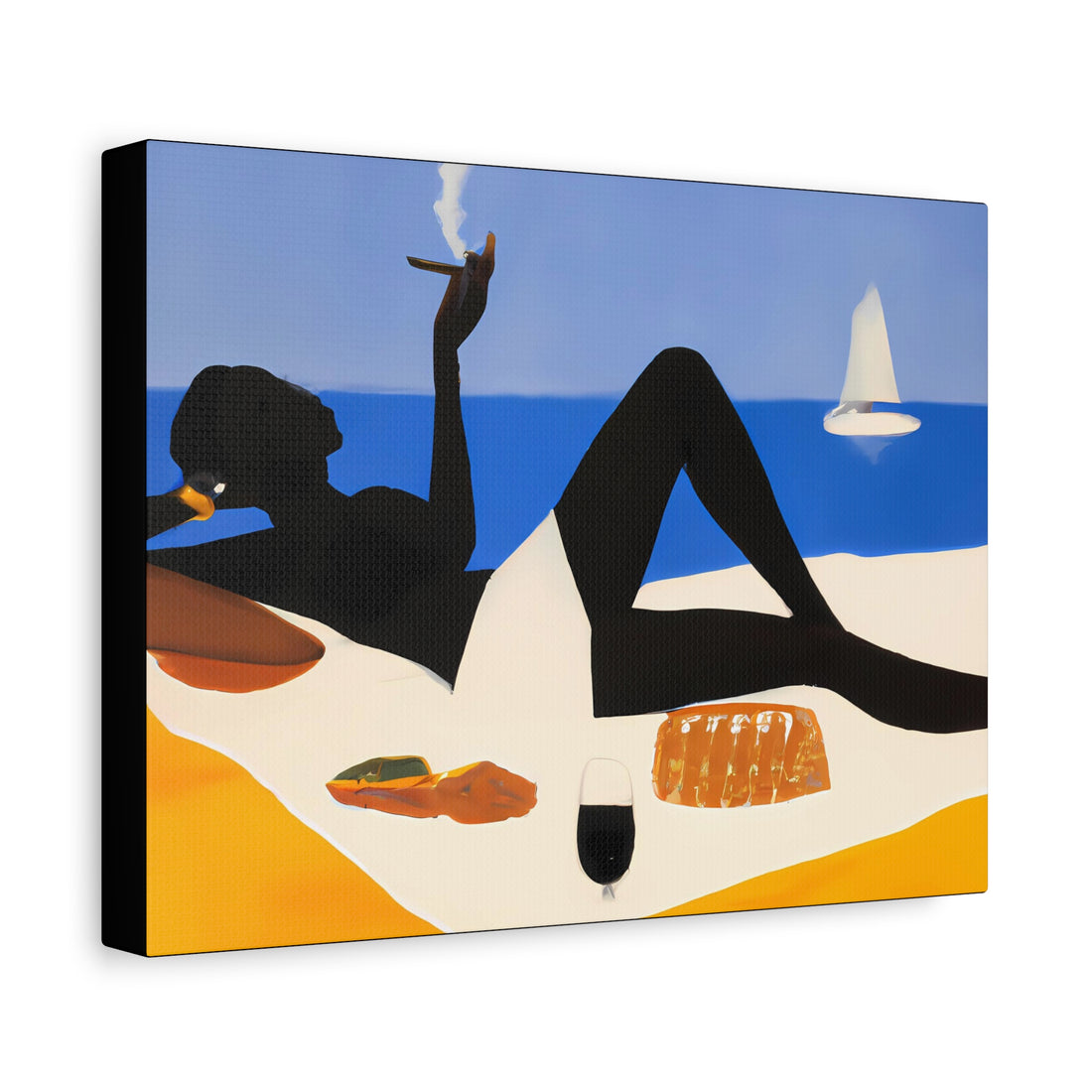 Ebony Lady, Over the Sofa | Horizontal CANVAS Art