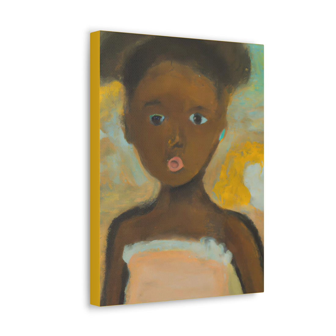 Girl in Peach 2, Canvas Wall Art Daughters Series