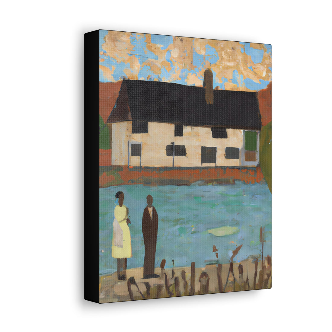 Lake House Folk Art Series, CANVAS wall art