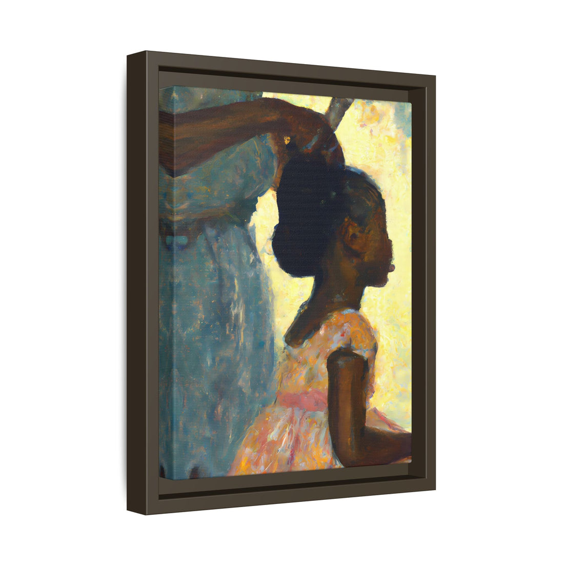 Hair Days, Daughter Series | Framed Canvas Wall Art