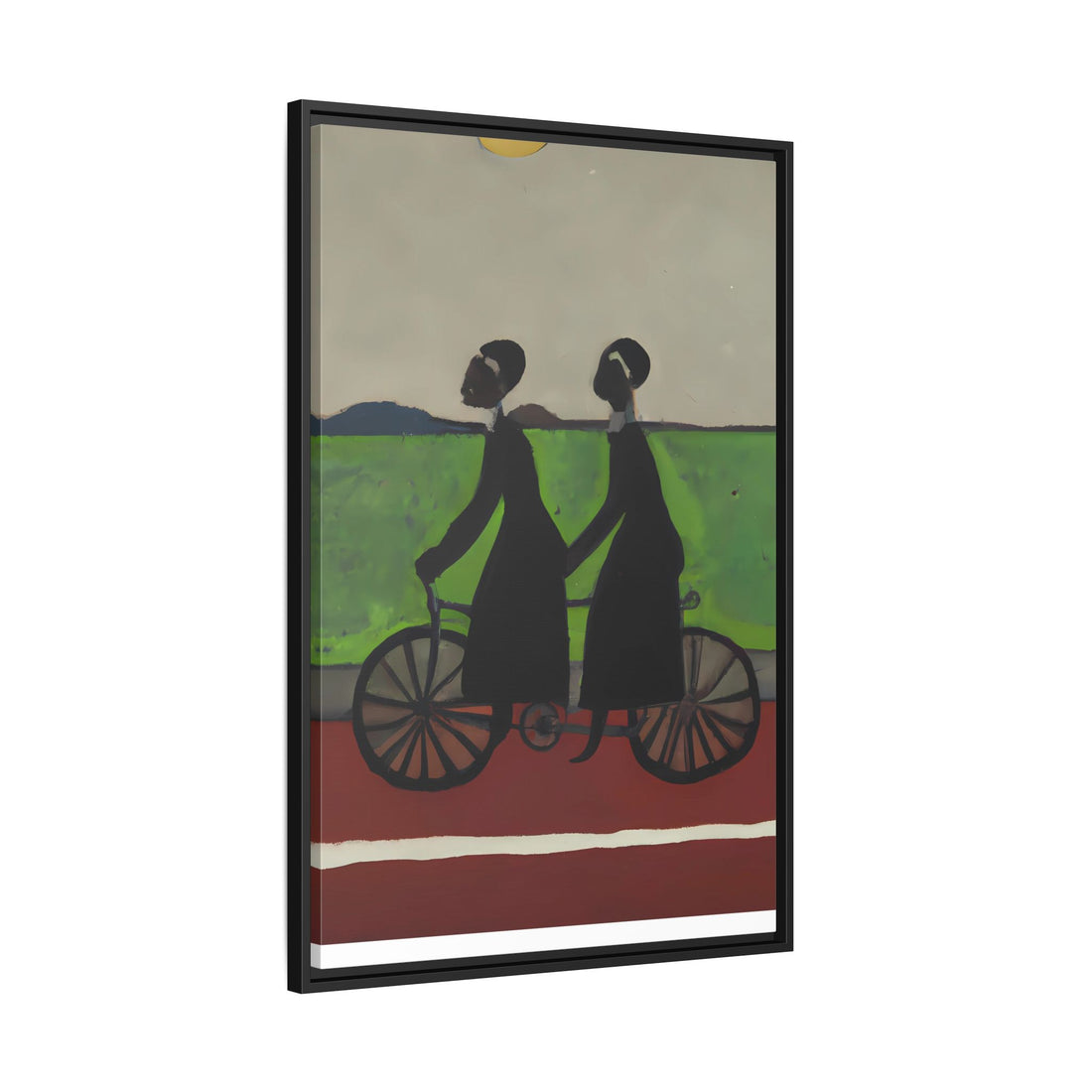 Double Ride, Folk Series, FRAMED Canvas Wall Art
