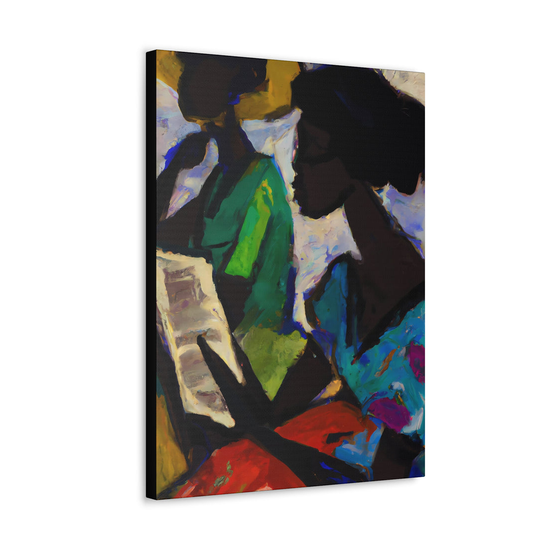 Lady in Floral Reading Series, Canvas Wall Art