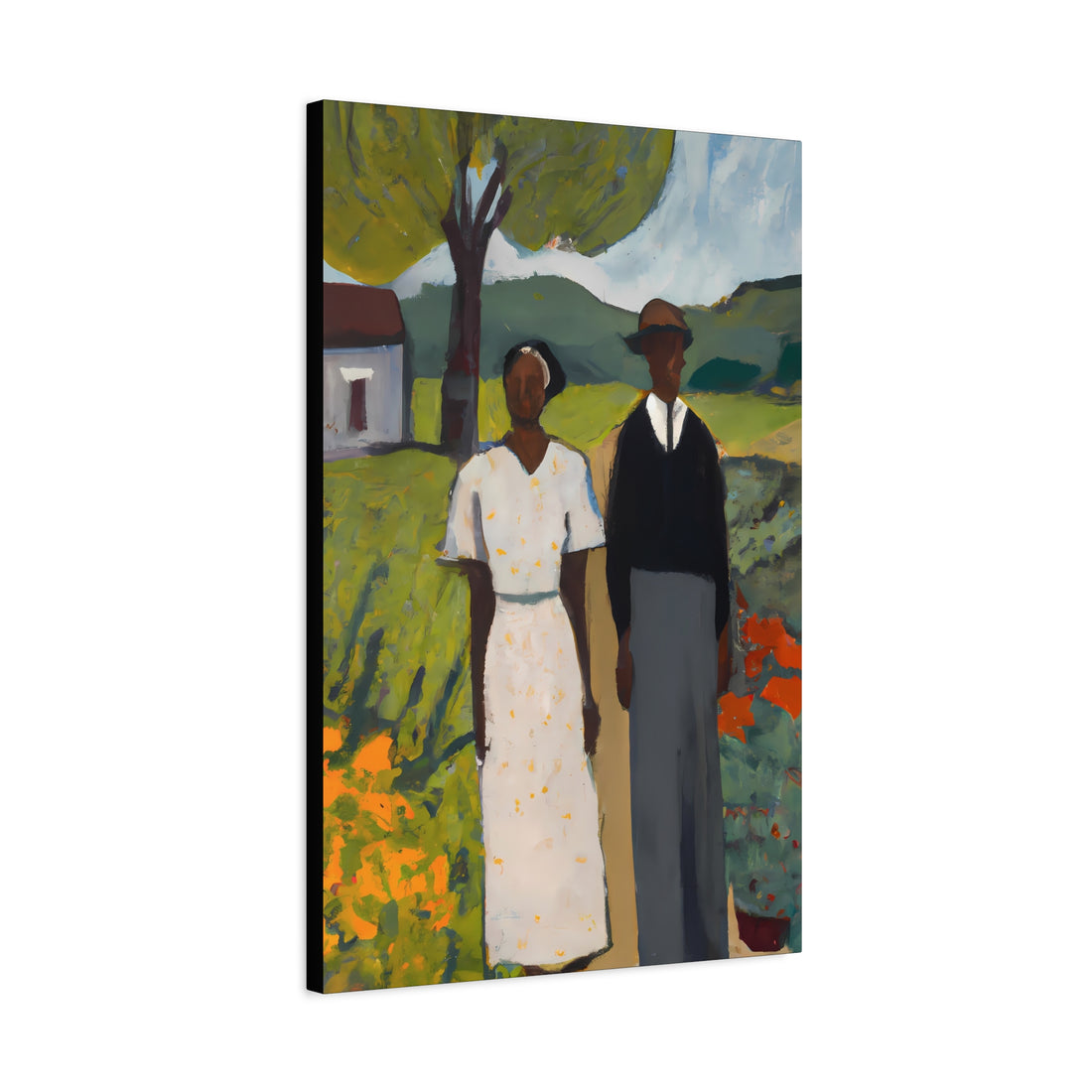 Fall Plantings Folk Art Series, CANVAS wall art
