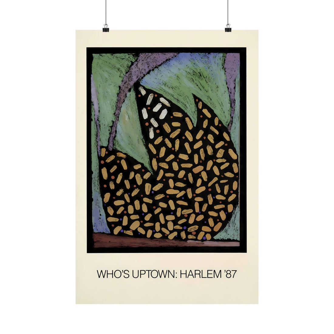 Whos Uptown Harlem '87 Vintage Poster, 1988 Restored Art Print | Black Diaspora, African American Artwork and Afrocentric Decor