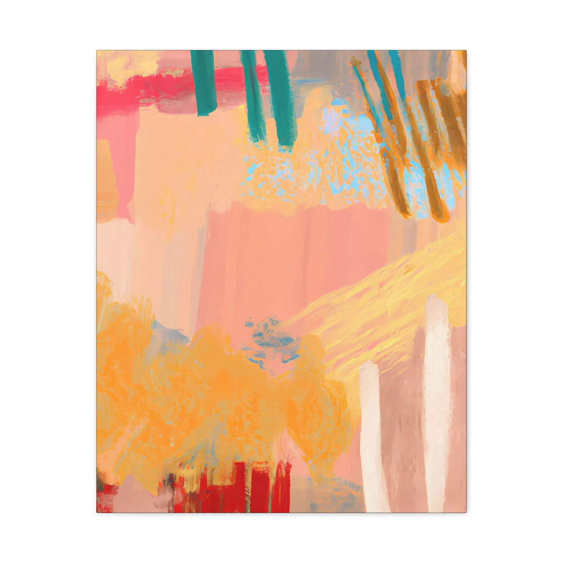 Peach Count, Abstract Series CANVAS Wall Art