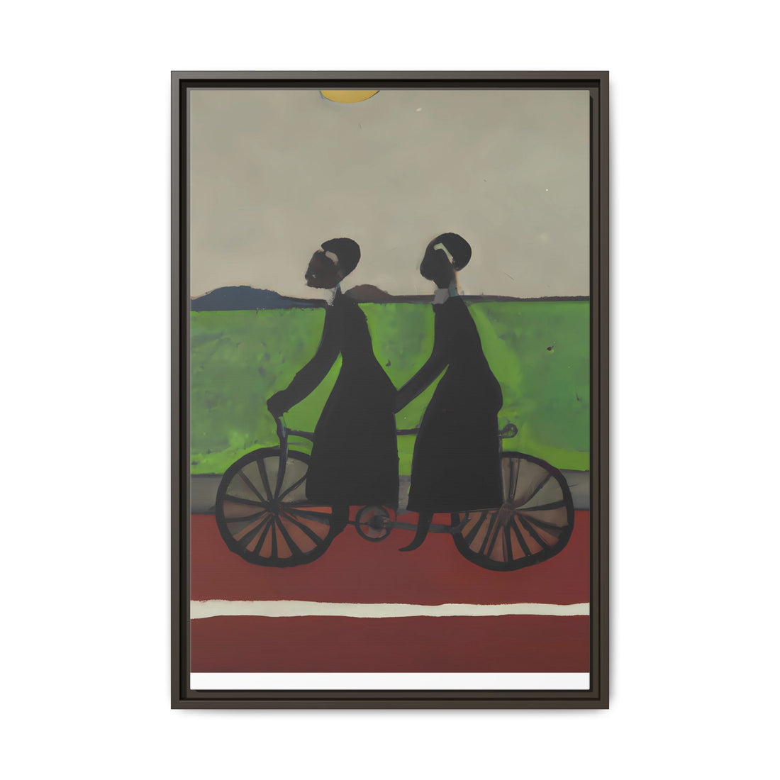 Double Ride, Folk Series, FRAMED Canvas Wall Art