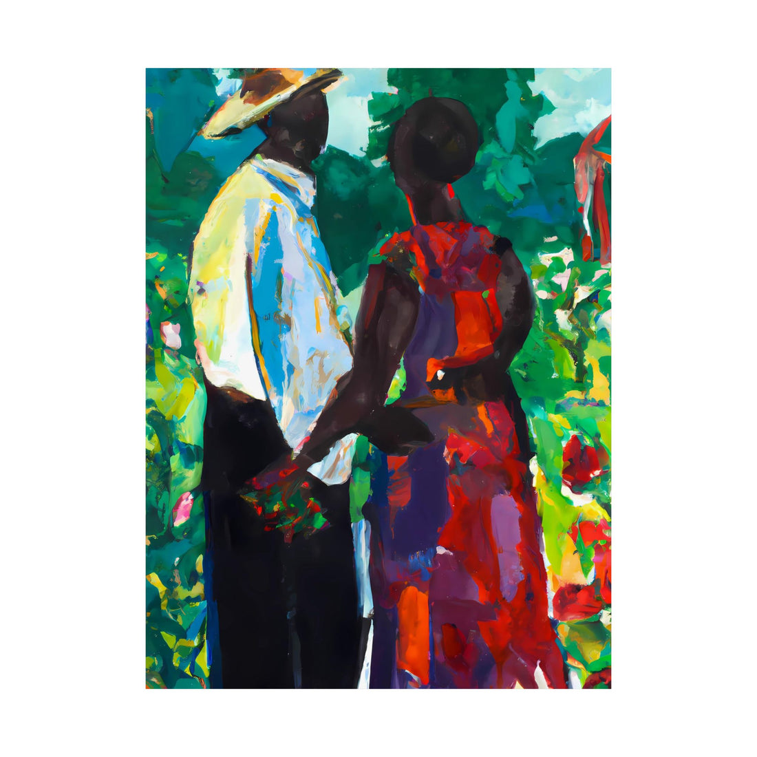 Red Flowers, Black Love Series | Poster Print
