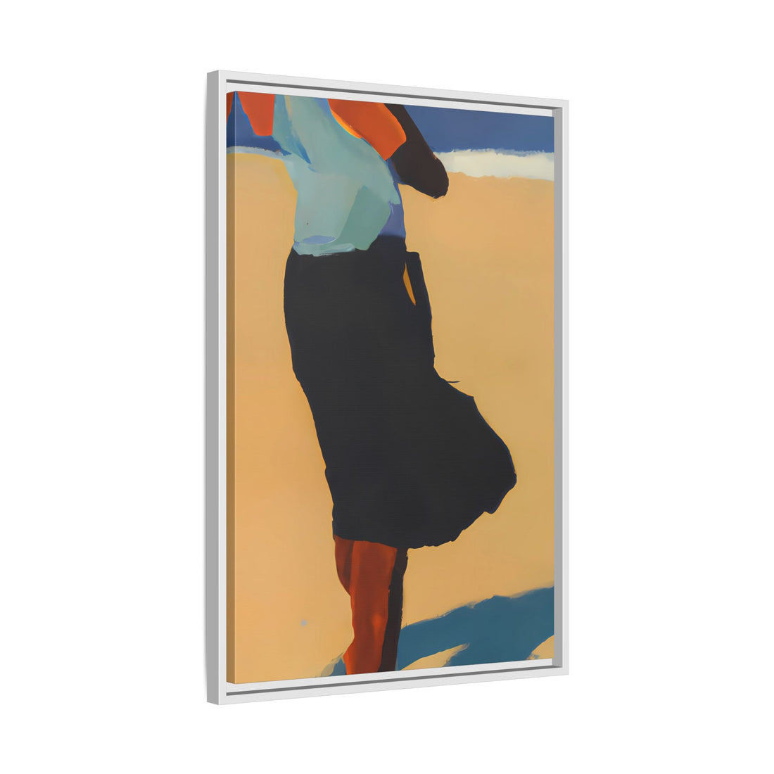 Optimistic, Fluid Series | Framed Canvas Wall Art