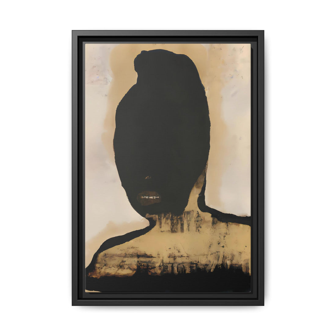 Study in Black, Fluid Series | Framed Canvas Wall Art