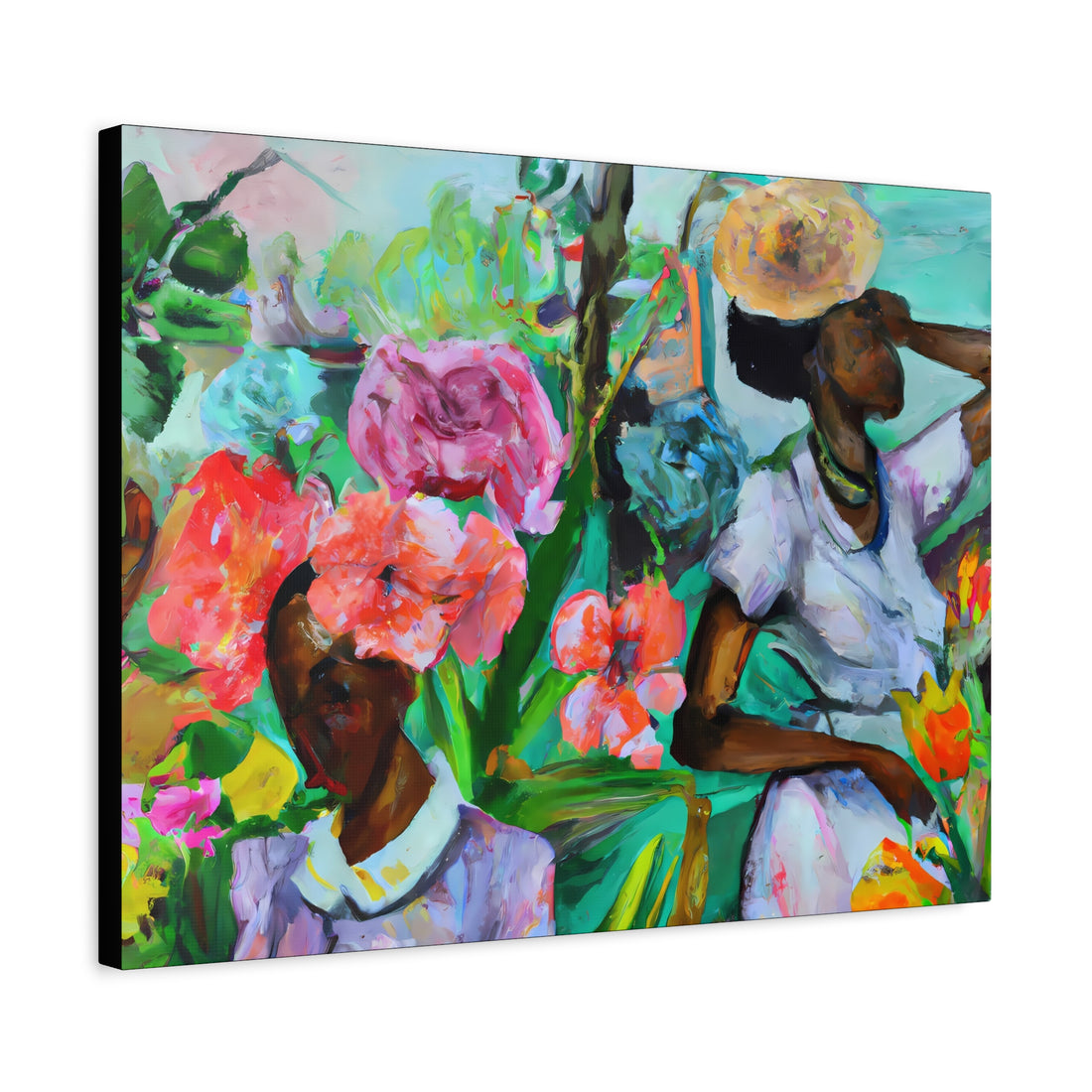 Lady in Hat, Over the Sofa | Horizontal CANVAS Art