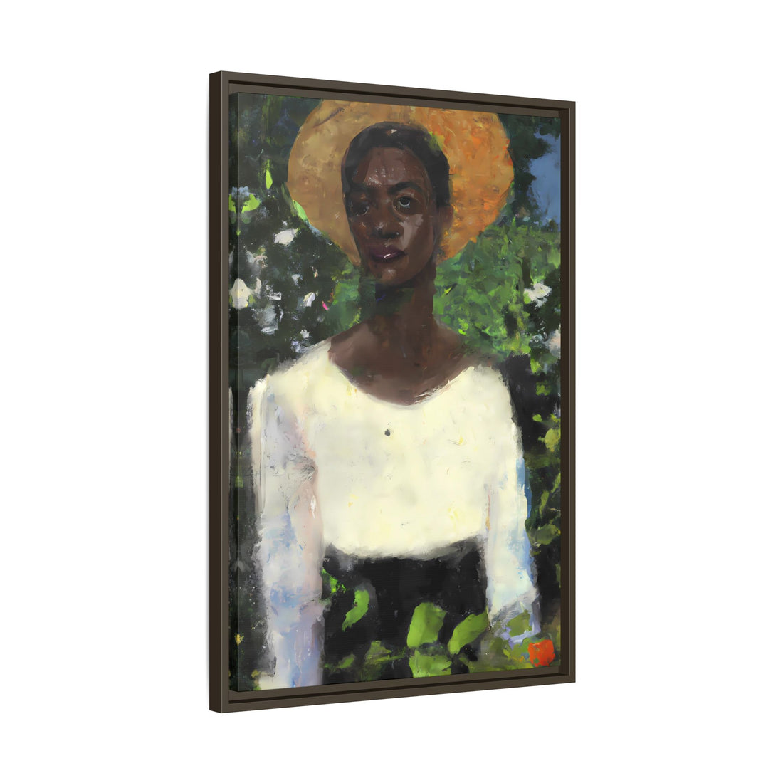 Lady 2, Cottage Series | Framed Canvas Art