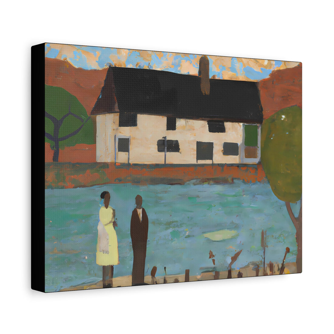 Lake House, Over the Sofa | Horizontal CANVAS Art