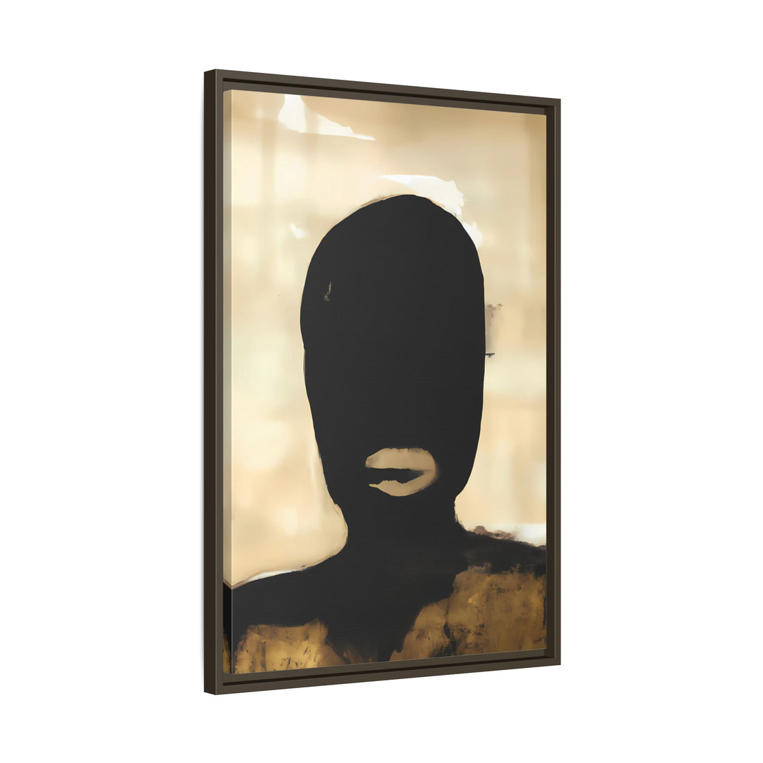 Study in Black 2, Fluid Series | Framed Canvas Wall Art