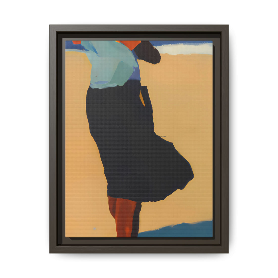 Optimistic, Fluid Series | Framed Canvas Wall Art