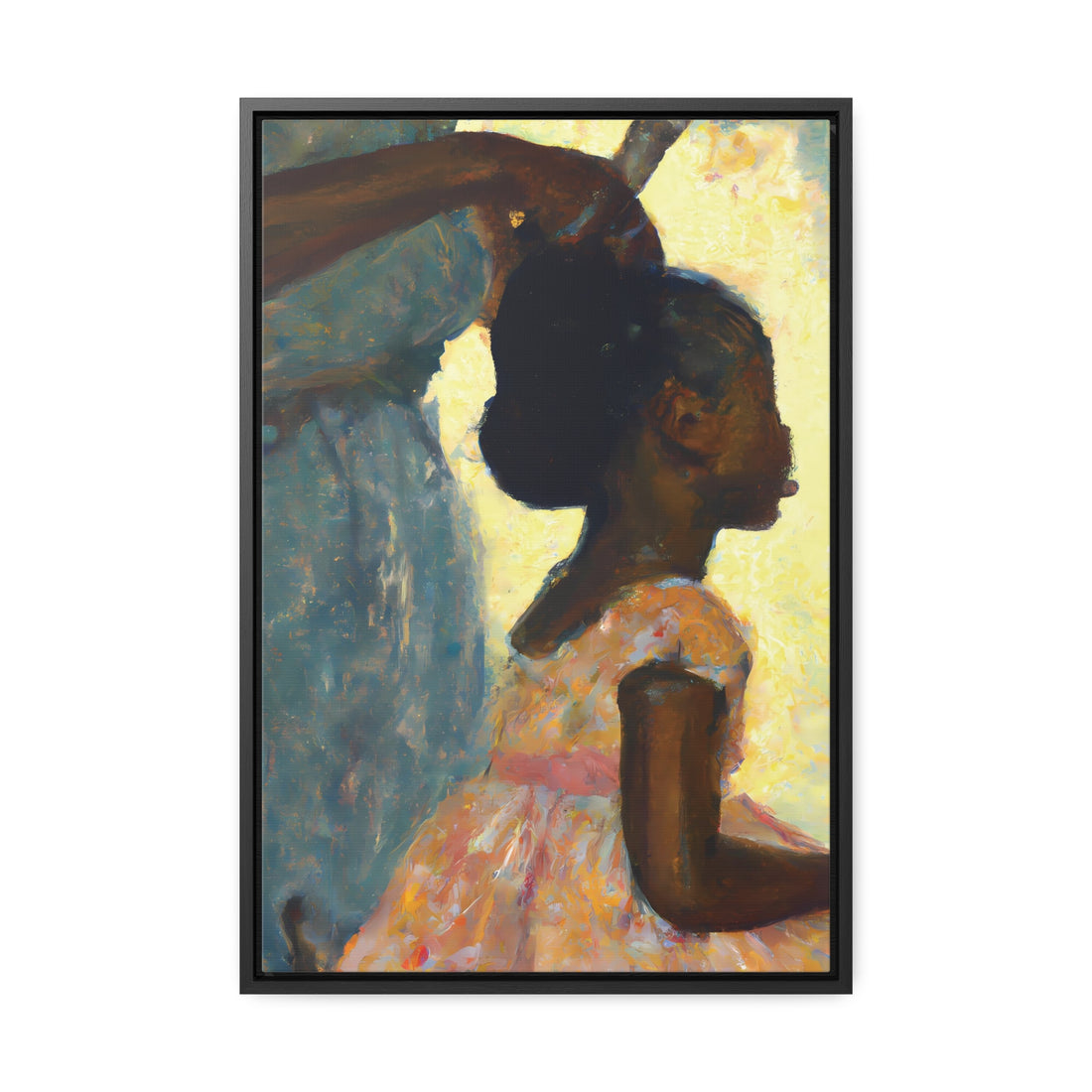 Hair Days, Daughter Series | FRAMED Canvas Art