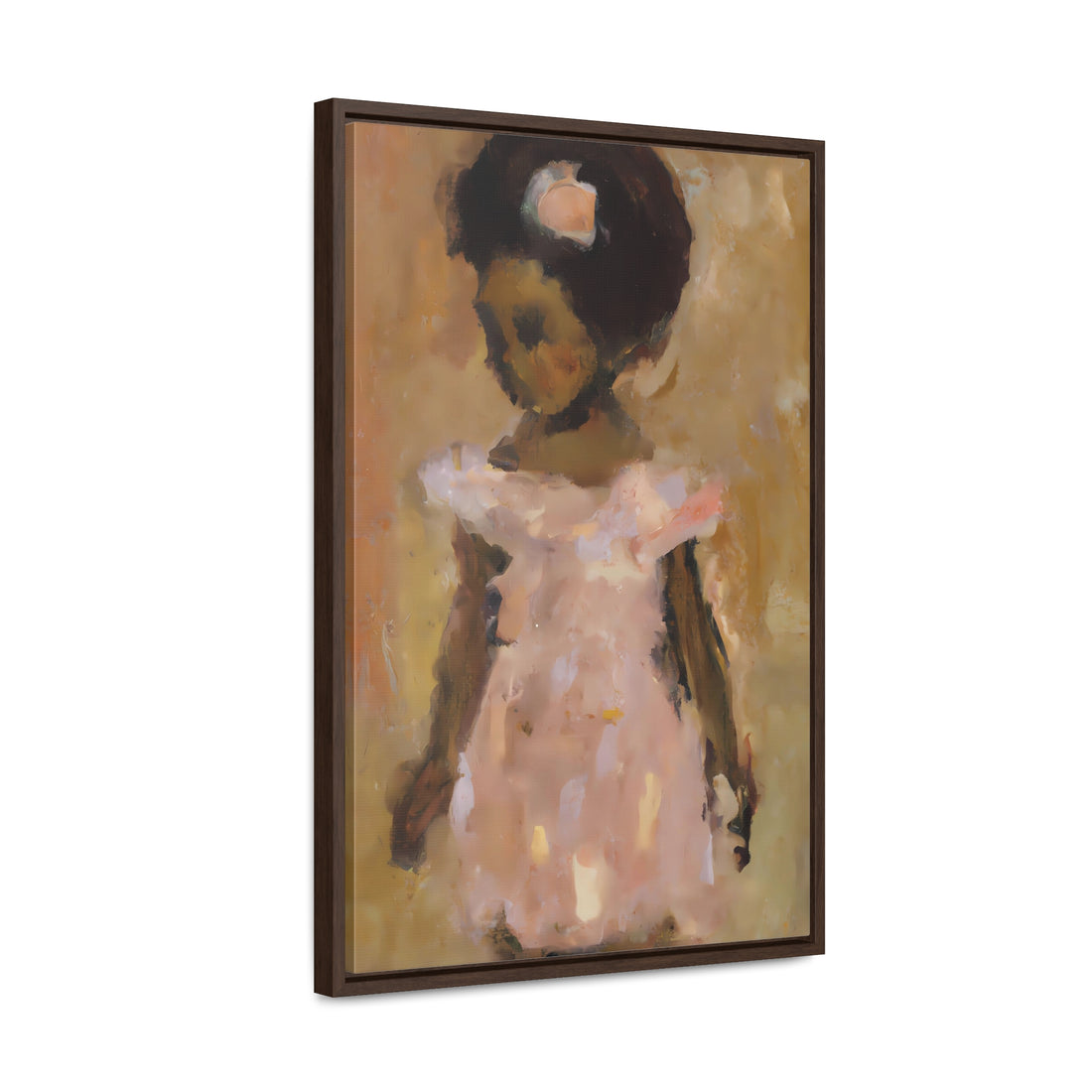 Girl in Peach 1, Daughter Series | FRAMED Canvas Art