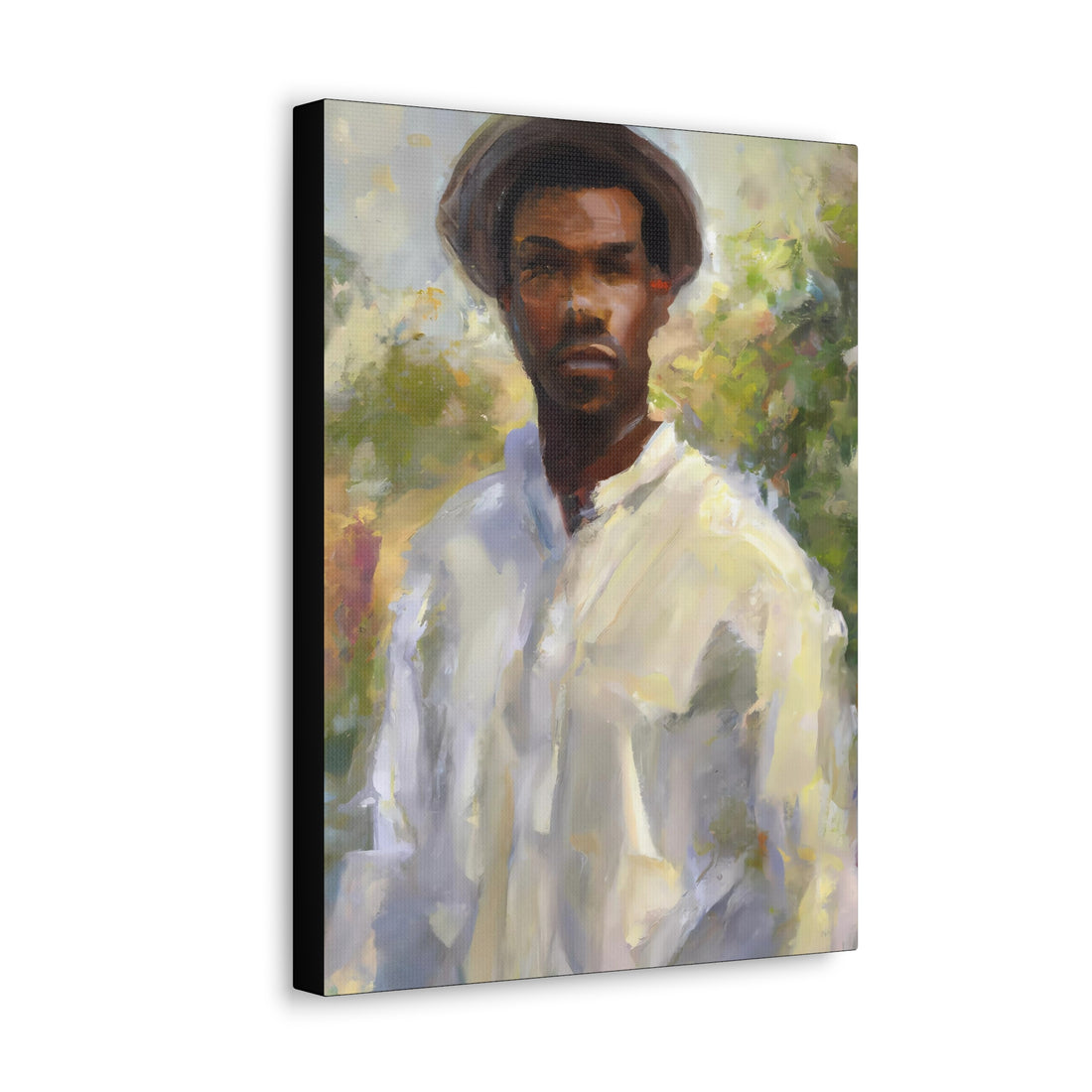 Man in White, Black Men Series CANVAS Wall Art