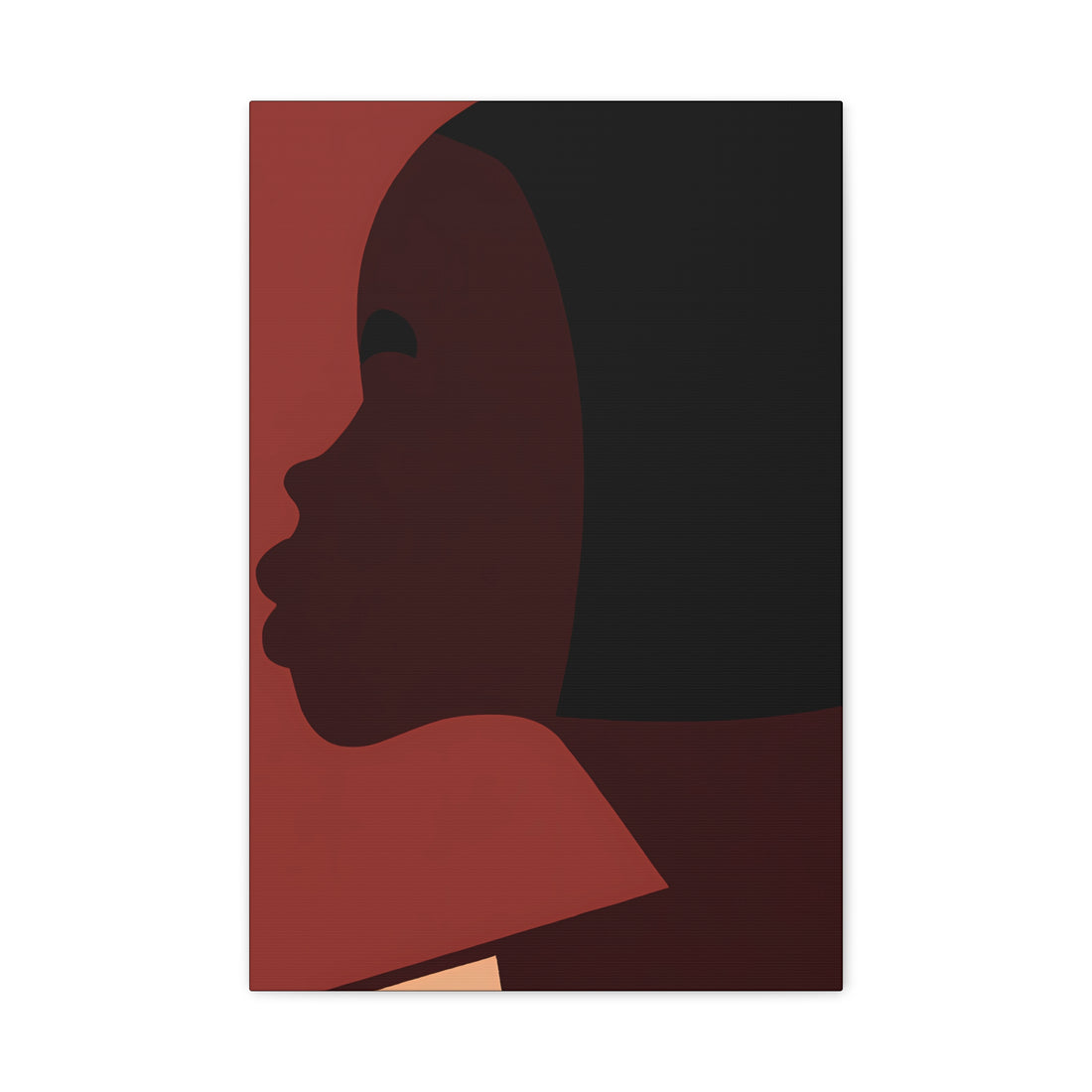 The Bob, Black Hair Art Series | Canvas Wall Art
