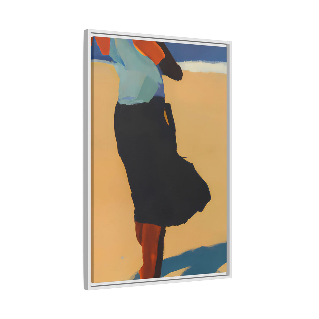 Optimistic, Fluid Series | Framed Canvas Wall Art