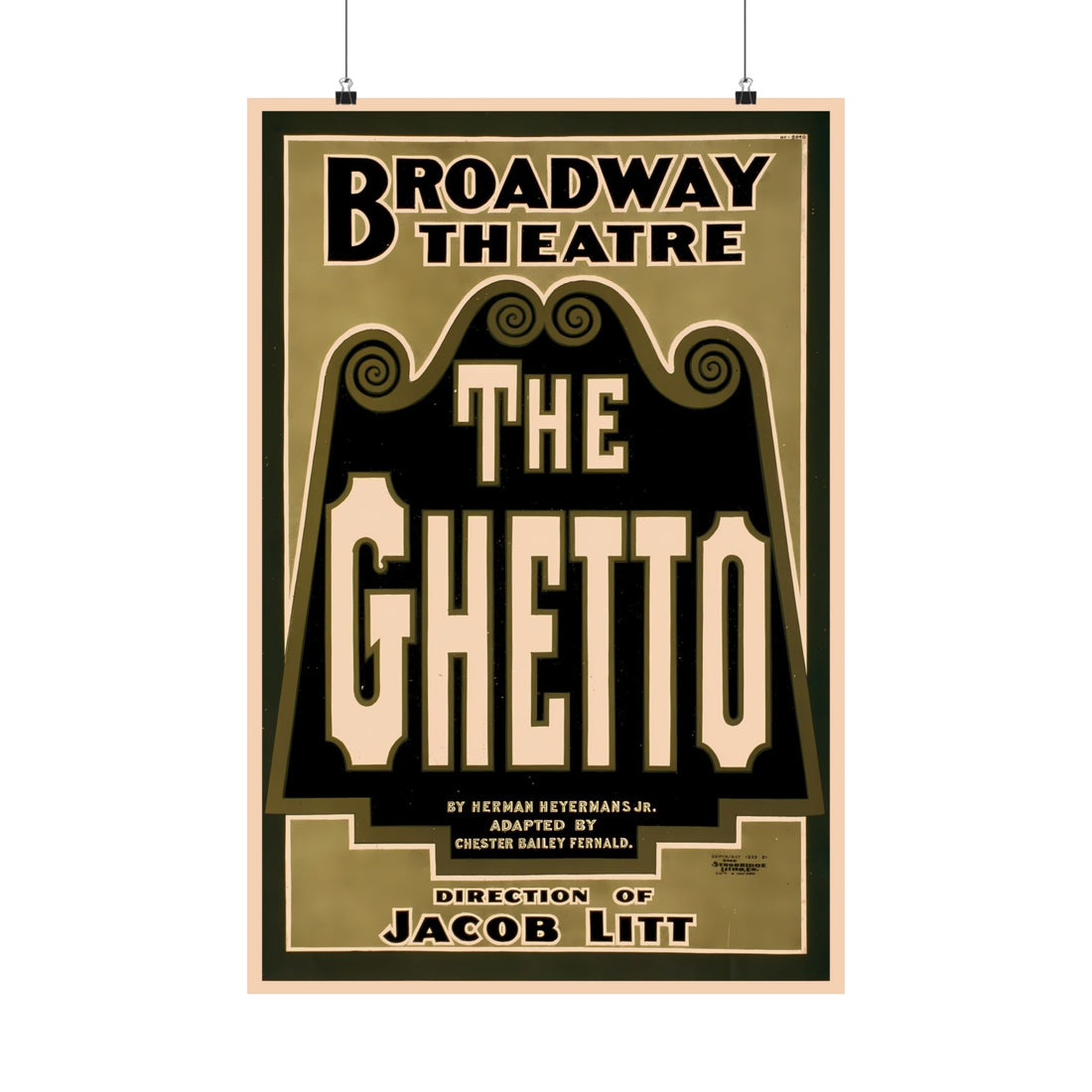 The Ghetto Vintage Print, Restored Art Poster