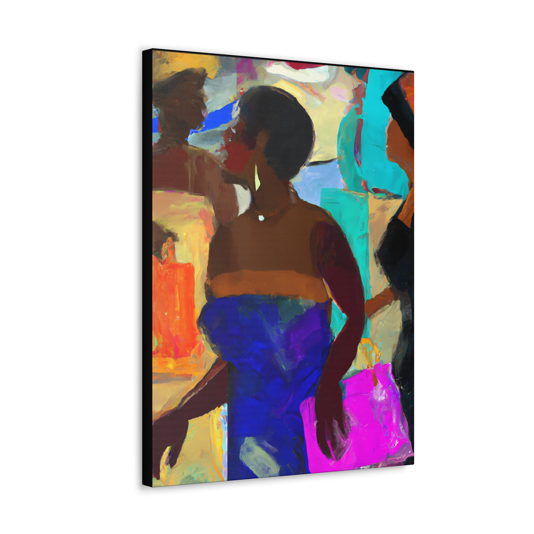 Lady in Blue, Shopping Lifestyle Series | Canvas Wall Art