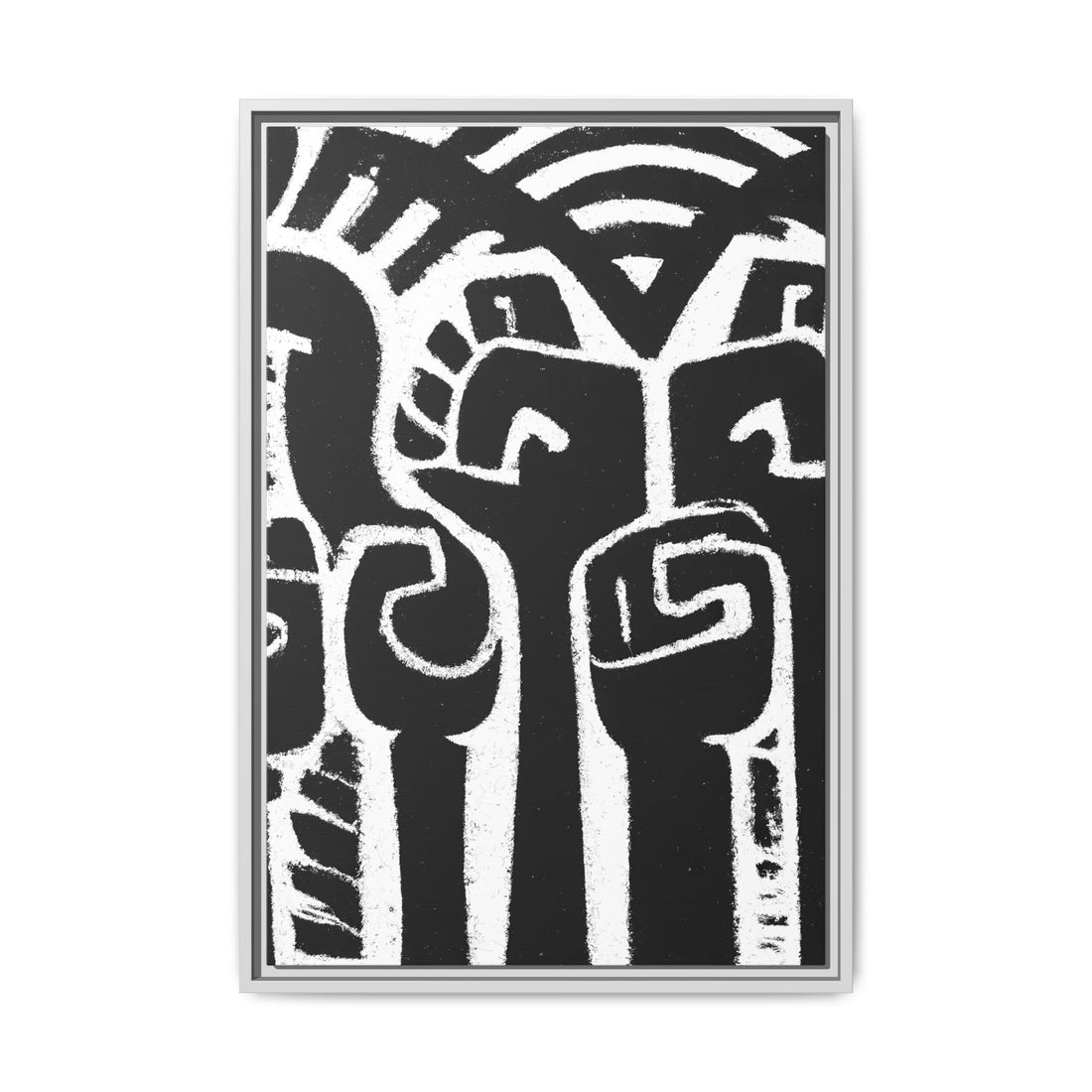 Hands Up 4, Abstract Series | Framed Canvas Wall Art