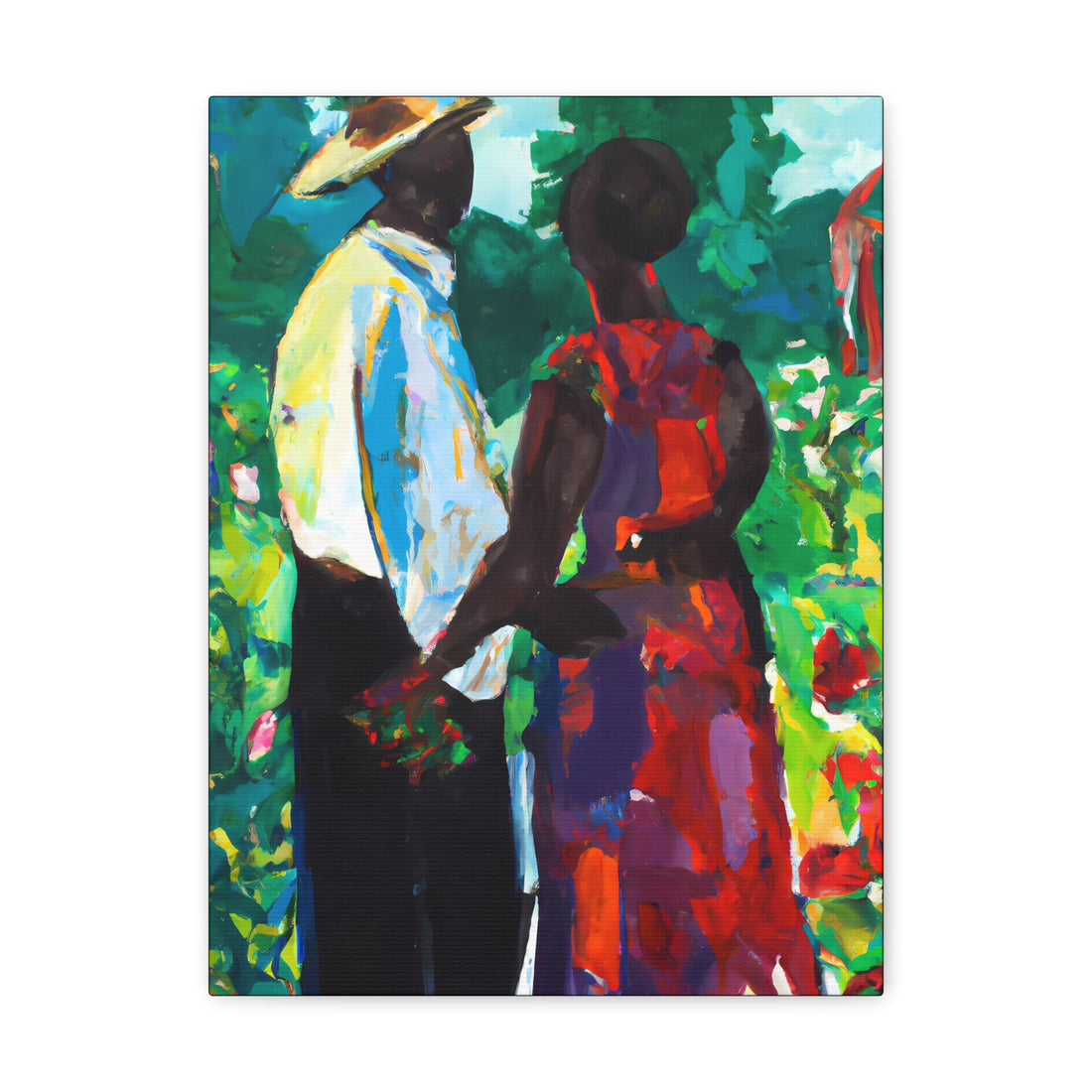 Red Flowers, Black Love Series | CANVAS Gallery Wrap