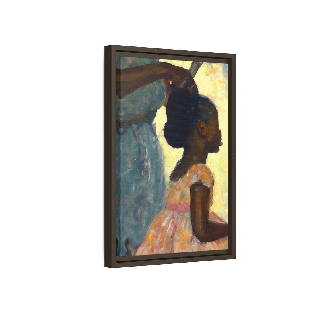 Hair Days, Daughter Series | Framed Canvas Wall Art